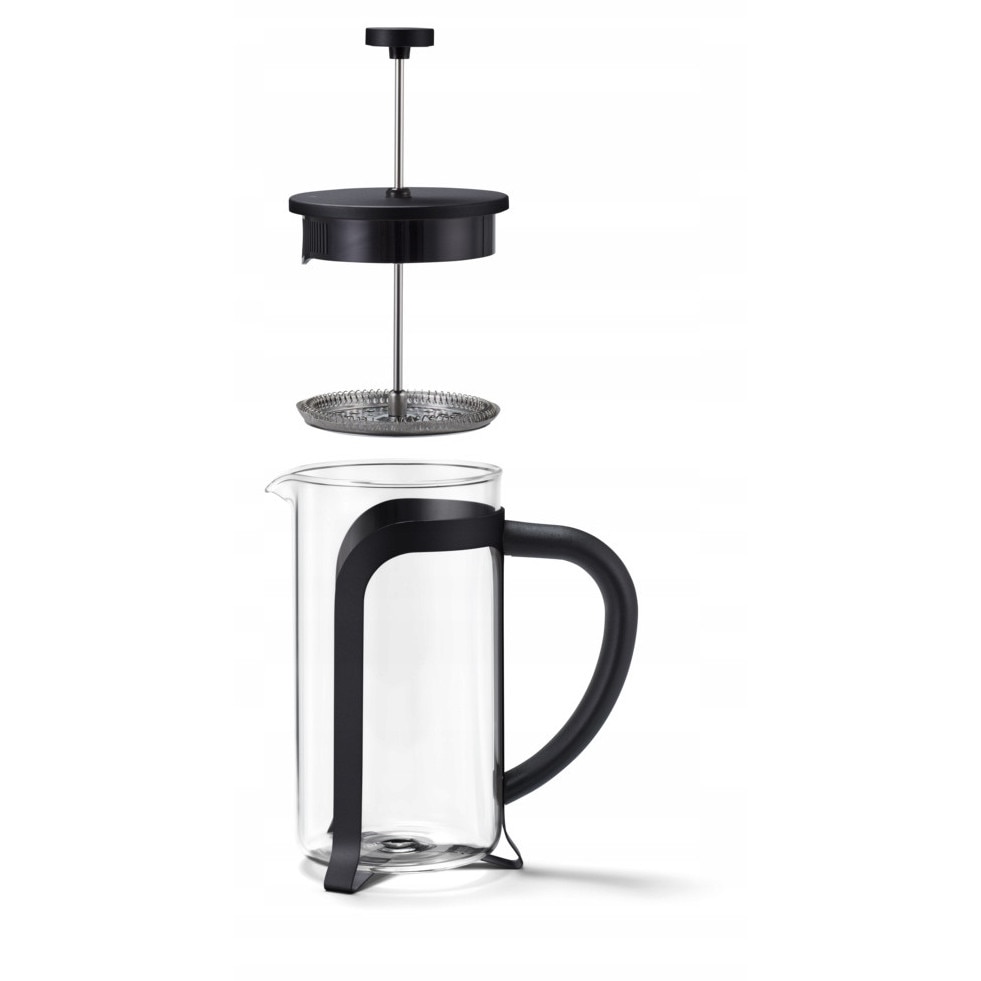 Cafetiere Tchibo, 800ml, sticla borosilicata, inox, negru