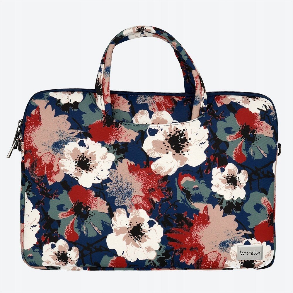Geanta laptop Wonder 15-16 inch, albastru, 40x27cm, cu protectie sporita, curea reglabila
