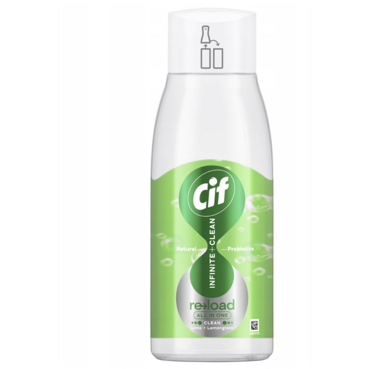 Cif Infinite Clean Lime + Lemongrass univerzális tisztító spray, 590ml, természetes probiotikumokkal, friss illattal