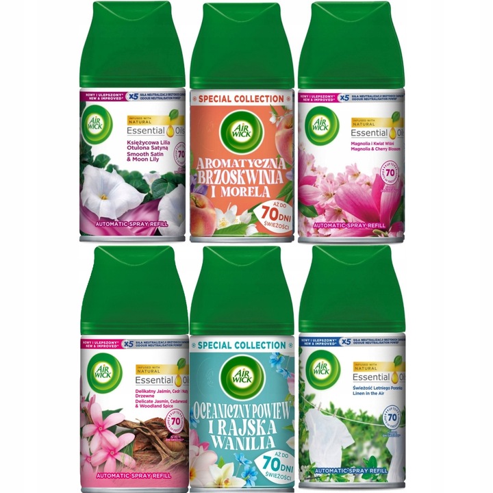 Set 6 rezerve odorizant Air Wick, 250ml