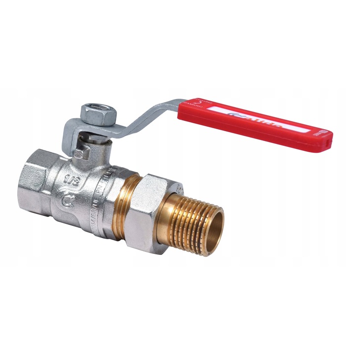 Robinet cu bila GW/GZ Calido 3/4"x1"x3/4" cu polsrubunkiem, rezistent la temperaturi de pana la 110C, presiune de 30 bar
