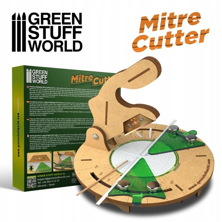 Vágószerszámok, Green Stuff World, Mitre Cutter Tool, 1 szett, 200mm, 0,4-4mm