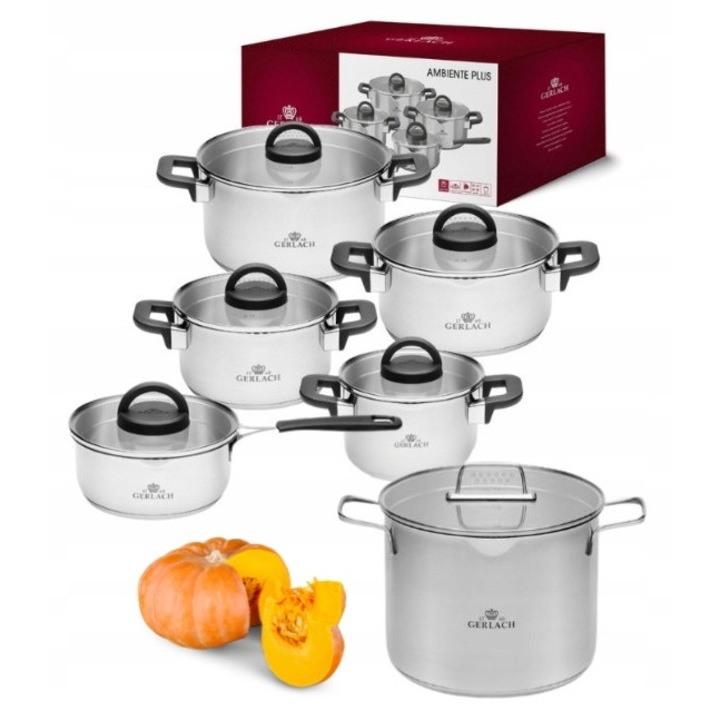 Set oale si cratite Gerlach AMBIENTE PLUS 10 piese, capacitate 7L
