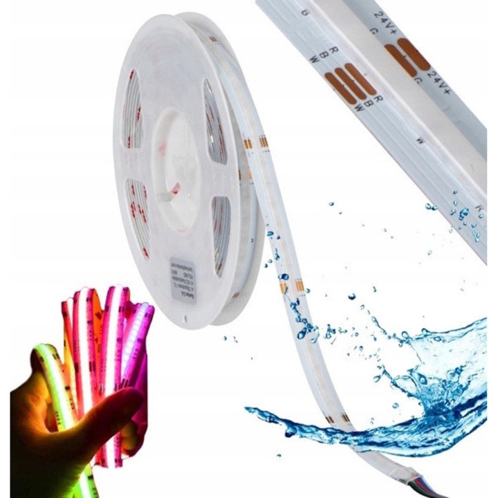 LED лента COB 19W/m RGB + Неутрално бяло 4000K IP65 5м Kanlux