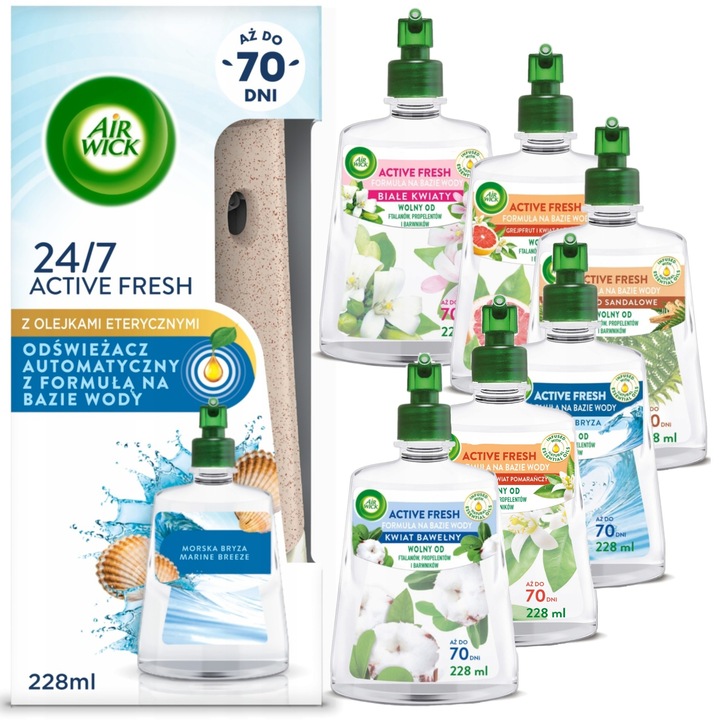 Air Wick automata légfrissítő, automata szett + 7x utántöltő 228ml, mix