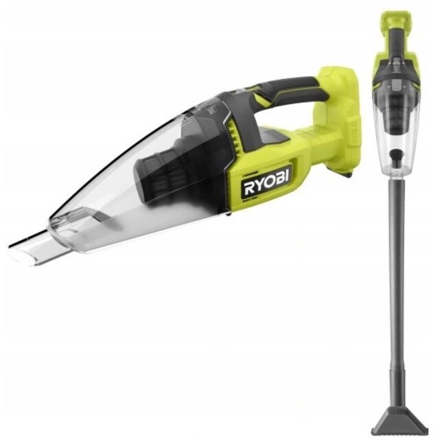 Aspirator manual Ryobi ONE+ 18V, set cu acumulator litiu-ion 2,0Ah, 600ml, 1100l/min