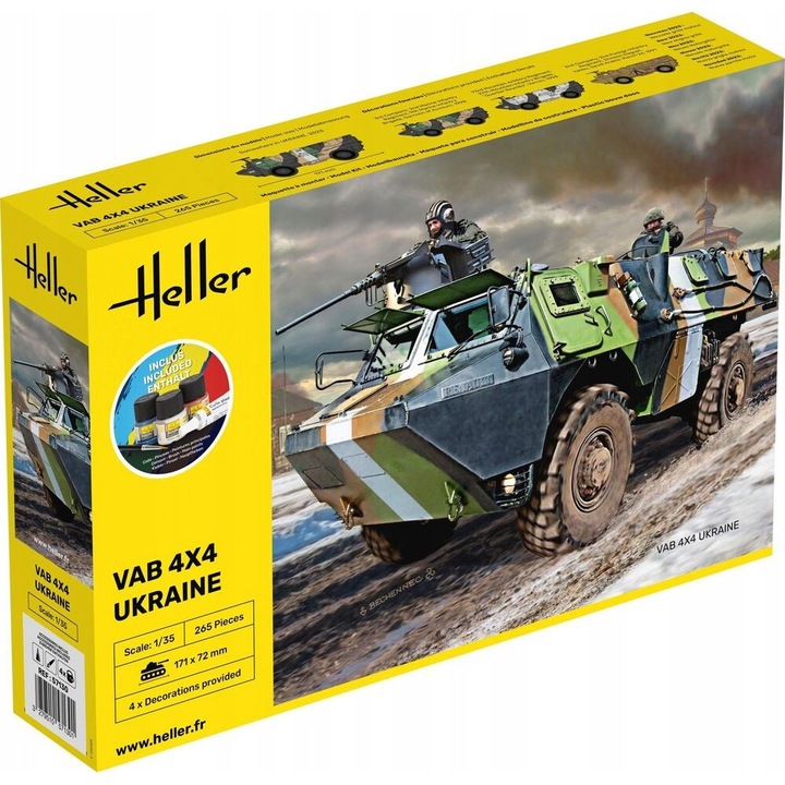 Heller VAB 4x4 Ukrajna építőkészlet 1:35, realisztikus részletek, összeállítható modell