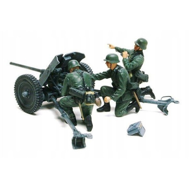 Sárkány figura 1:35 3.7 cm PAK 36 legénységgel, festékek és ragasztó nélkül