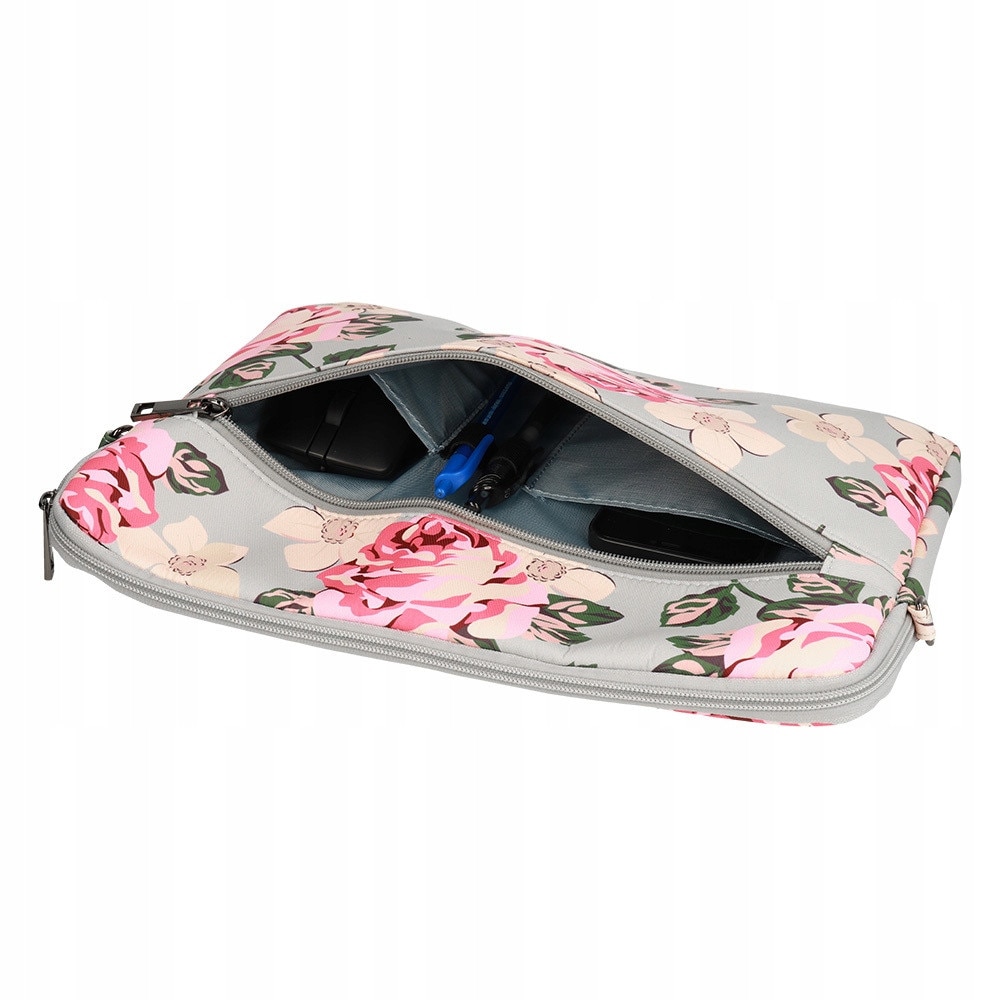Futeral laptop Wonder Sleeve 15-16 inch, gri-roz, 38x24cm, super usor, cu curea reglabila
