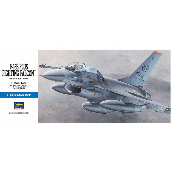 F-16B PLUS Fighting Falcon 1:72 repülőgépmodell, festék és ragasztó nélkül
