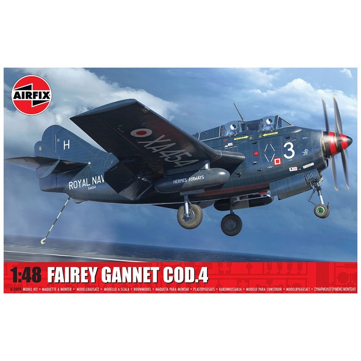 Fairey Gannet COD.4 1:48 repülőmodell, Airfix, 290x344mm, 245 alkatrész