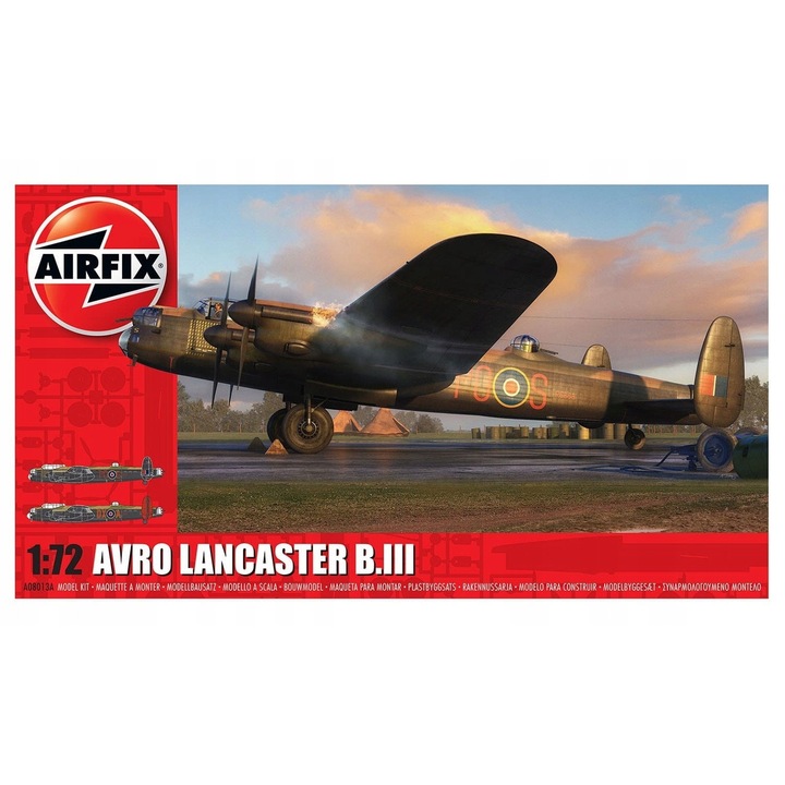 Аеромодел 1:72 Avro Lancaster B.III, Airfix, комплект за сглобяване, без лепило и бои