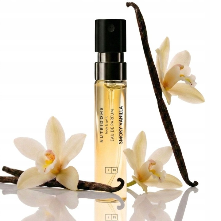Apa de parfum unisex, Nutridome, Smoky Vanilla, 2 ml, note calde de vanilie, toffee