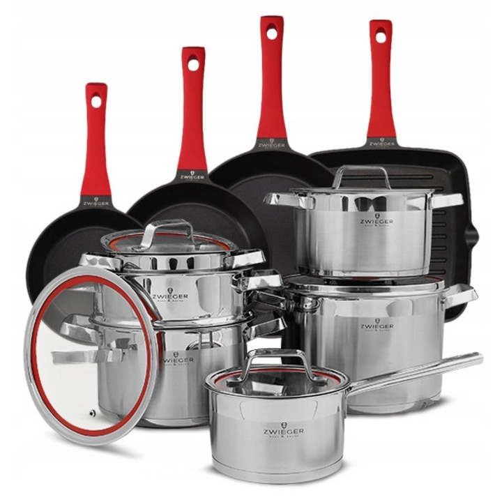 Set oale Zwieger Klassiker 11 piese, inox, 1,9L-7L, cu capac, finisaj satinat