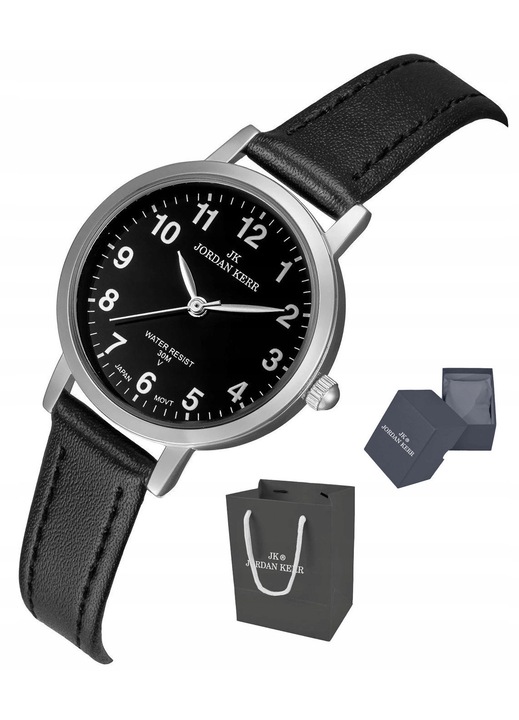 Ceas dama Jordan Kerr LL015-01 IPS, clasic, negru, 29mm