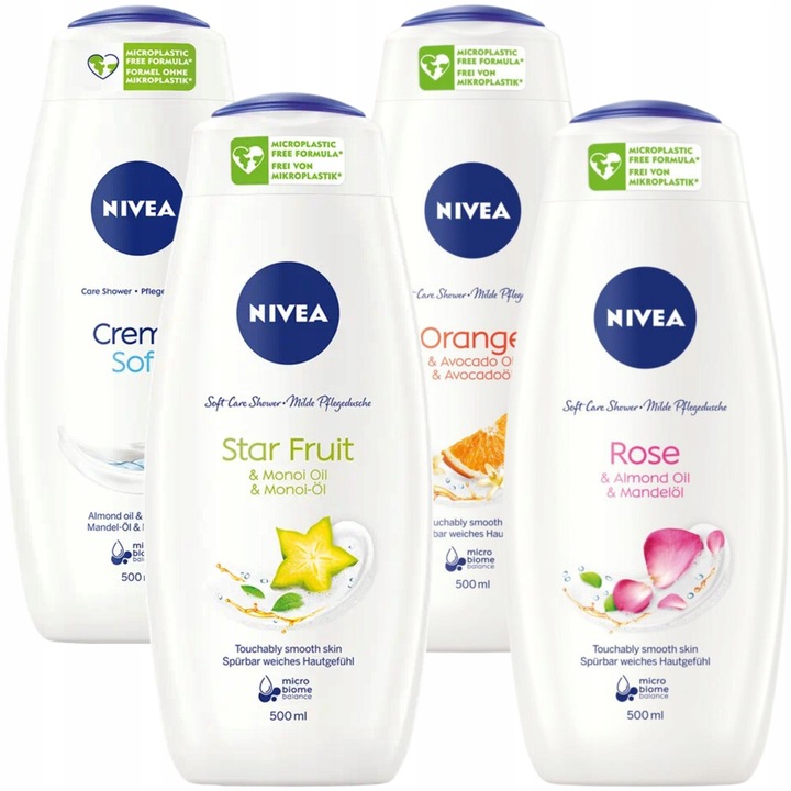 Női tusfürdő szett 4x500ml, Nivea