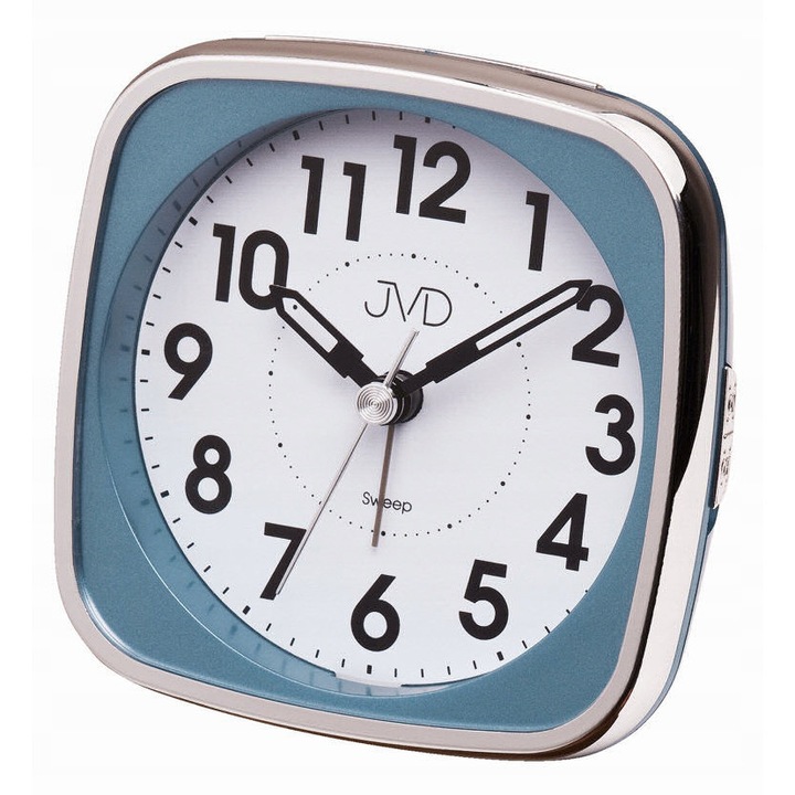 Ceas desteptator JVD SRP838.3, mecanism cu secundar fluid, plastic, 95x95x50mm