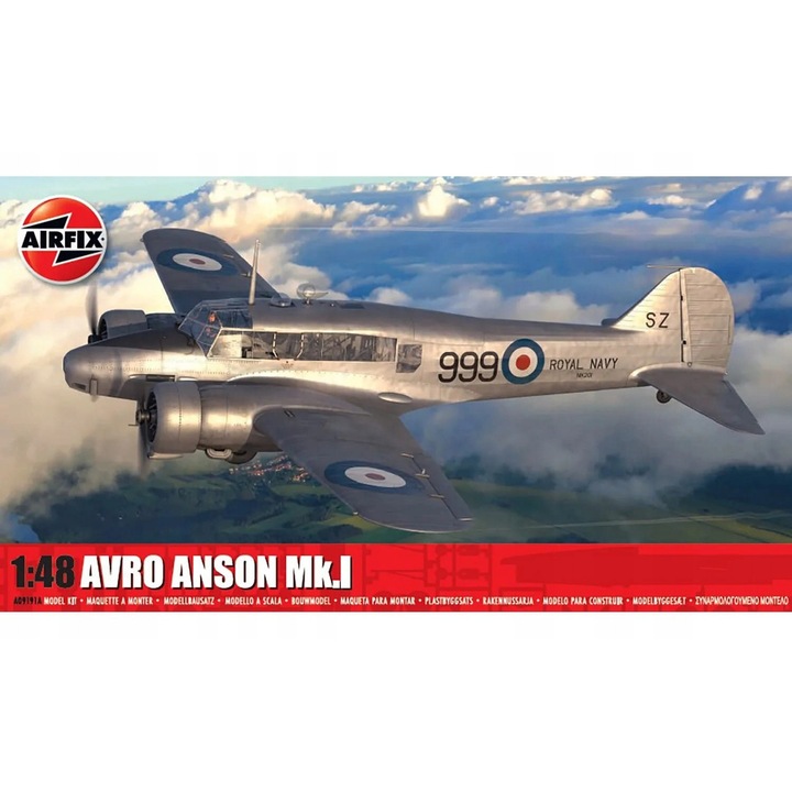 Аеромодел, Airfix, Avro Anson Mk.I, 1:48, монтажен комплект, без лепило и бои
