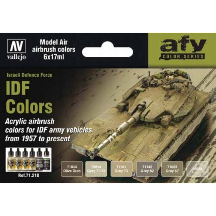 Vallejo Model Air festékkészlet, 6 szín, IDF, 17ml