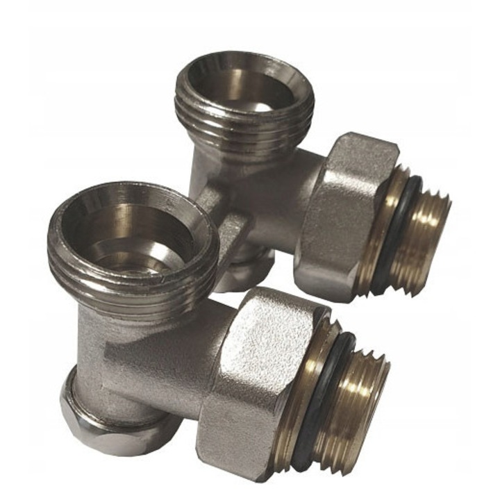 Комплект ъглови изолационни кранове, Goshe, 3/4", 10 bar, 21x51x67mm