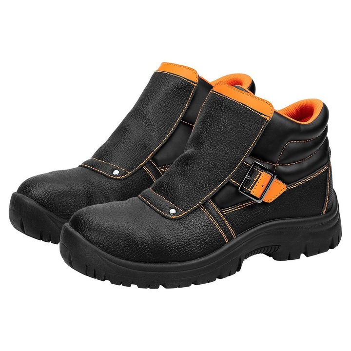 Bocanci de lucru NEO Tools S1P SRC din piele, pentru sudori, 47 EU