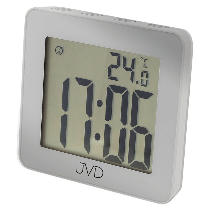 JVD SH8209.1 időzítő hőmérő állvánnyal, ezüst, 10x10x2.7cm