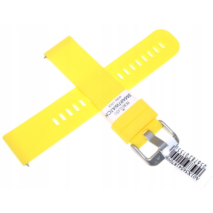 Curea de ceas set Morellato A01X5654187098SB22, 22 mm, cauciuc/silikon, galben, lungime maxima 19 cm