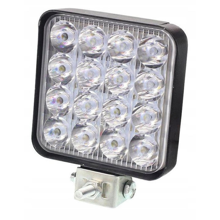 2 db GMP 16 LED 12-24V LED projektor készlet, 83x83x15mm, fehér fény, IP67
