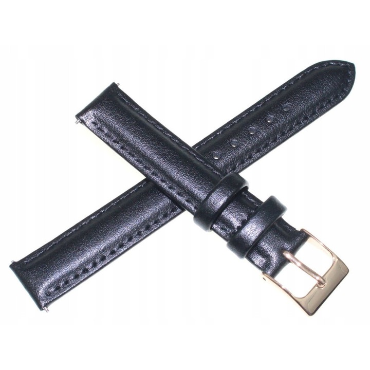 Lorus RHU102X bőr szíj, 14 mm, fekete, maximális hossza 15,5 cm