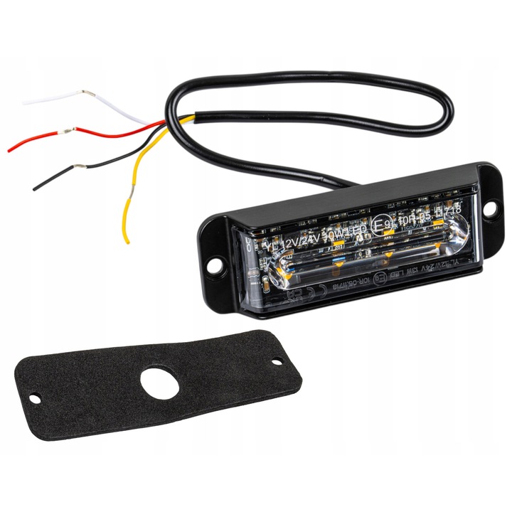 Kamar 3W LED stroboszkóp lámpa, 12V/24V, R10 R65, méretek 110x36x17mm