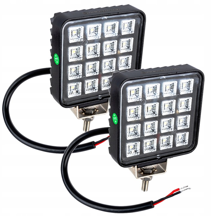 2 db Kamar 16W LED munkalámpa készlet, 16 LED, 12V/24V, 90x102x44mm, vízálló