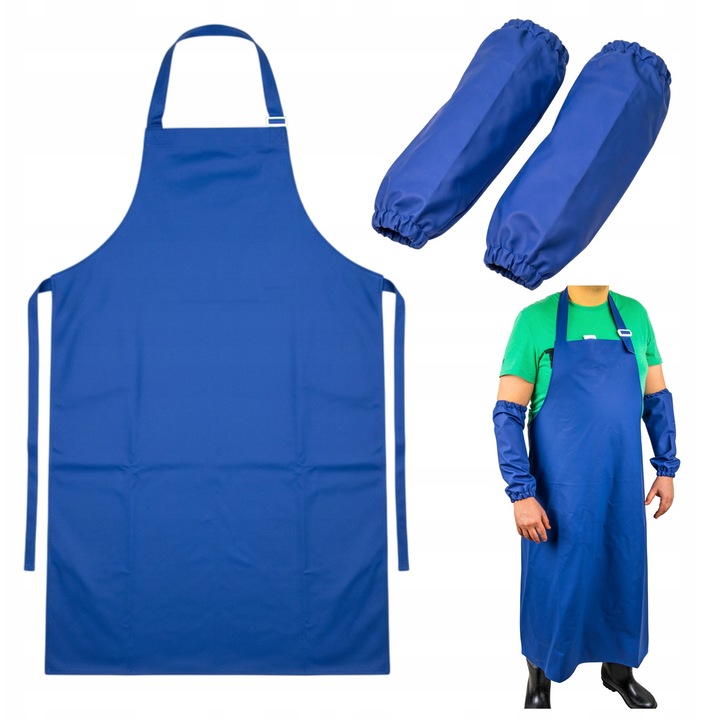 Sort impermeabil albastru 120cm cu protectii antebrat, imbracaminte protectia muncii, Universal