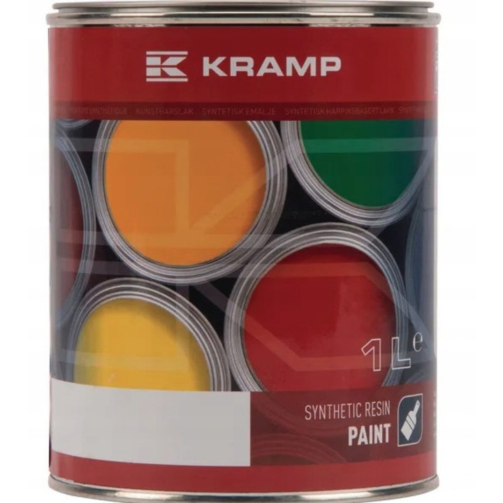 Vopsea Kramp, rosu RAL 3020, 1L, rezistenta la temperaturi ridicate, pentru metal