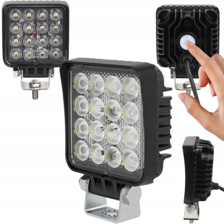 Kamar LED munkalámpa 16W 1600LM, 12V/24V, IP67, 8,2x9,7x4,18cm