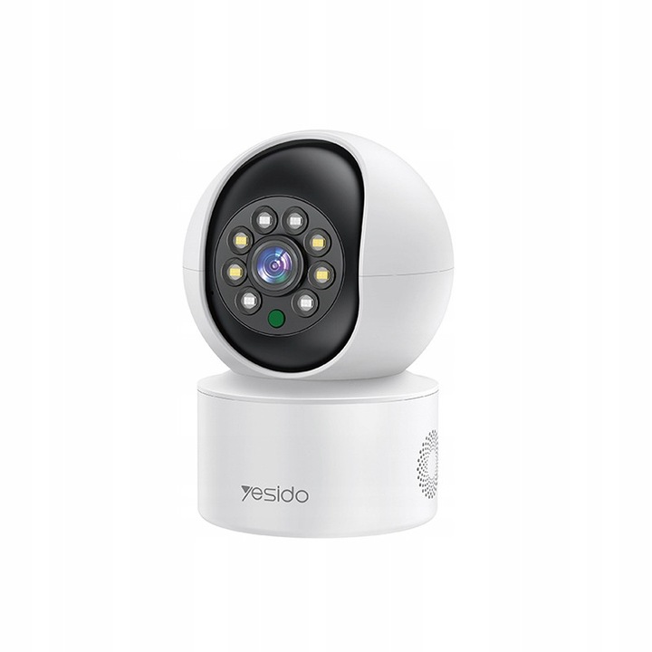 Камера за наблюдение Yesido KM-10, 2MP, WiFi, бяла, с хуманоидно проследяване, двупосочна комуникация