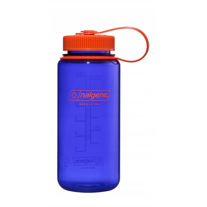 Bidon apa Nalgene Wide Mouth 0,5L, Tritan Sustain, rezistent, albastru, 7x16,5cm