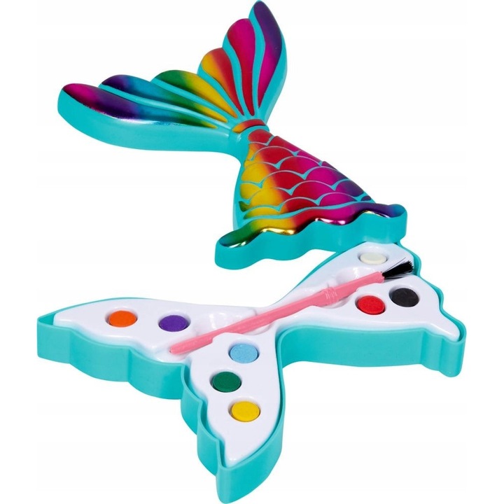 Set de pictura cu acuarele, Spiegelburg, 8 sabloane, 8 culori, 15x10,5x3cm