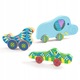 Puzzle Djeco, set cu animale din lemn, 9 piese, 21x21x2,7cm, pentru copii +18 luni