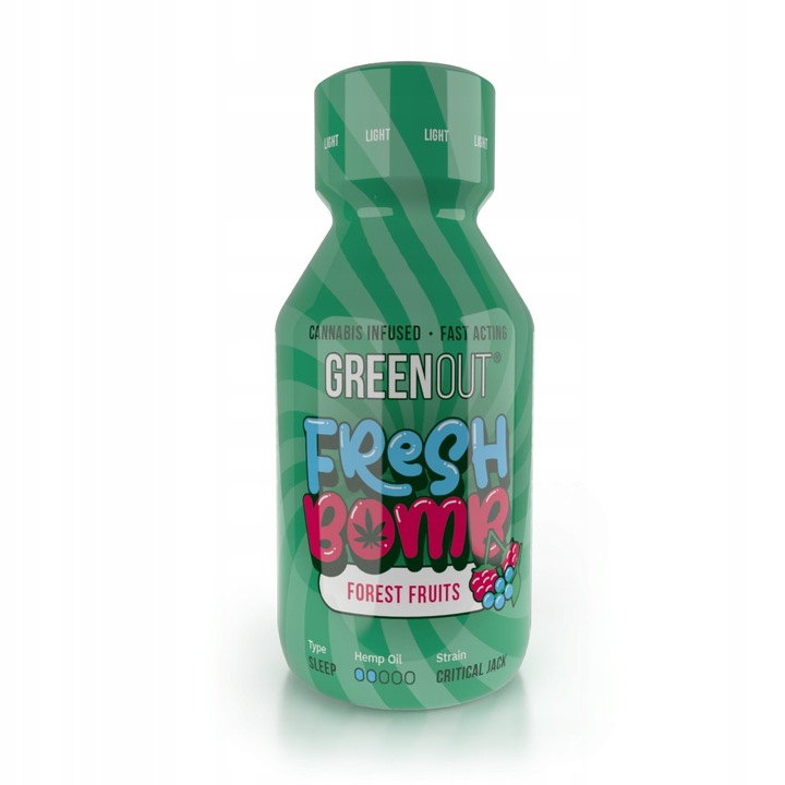 Козметично масло Green Out Fresh Bomb, горски плодове, 100 мл, 40 дози, бързо действие