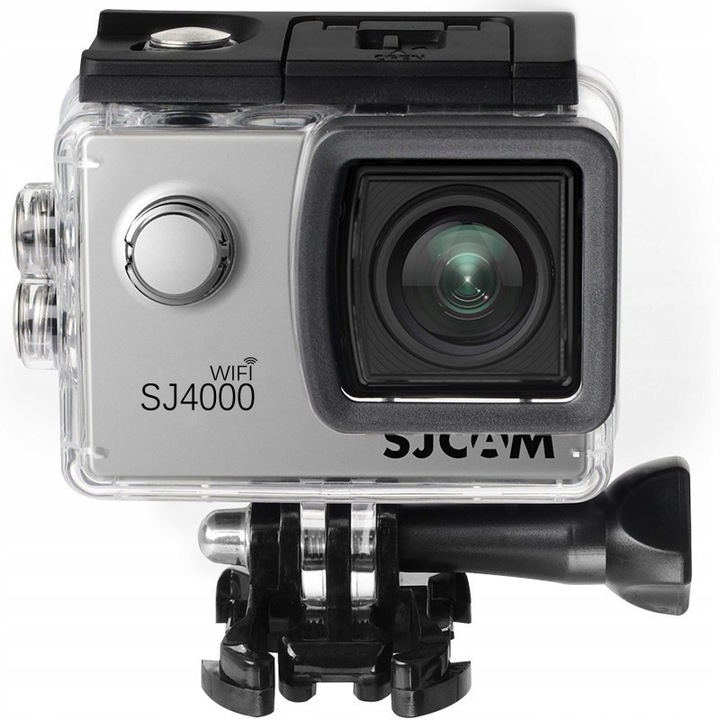 Спортна камера SJCAM SJ4000 Full HD, WiFi, водоустойчива 30м, 12MP сензор, сребриста