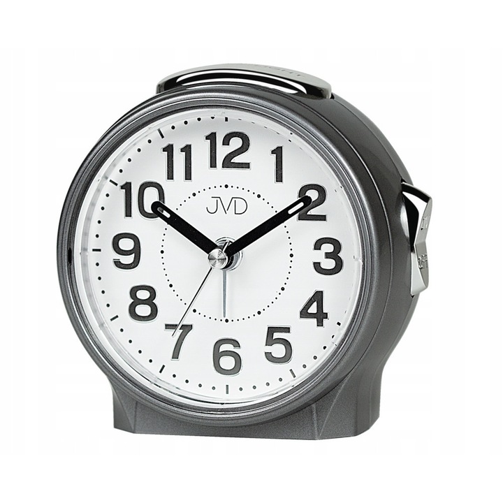 Ceas decorativ JVD, model SRP9604.3, 9,5cm, gri, cu functie de alarma