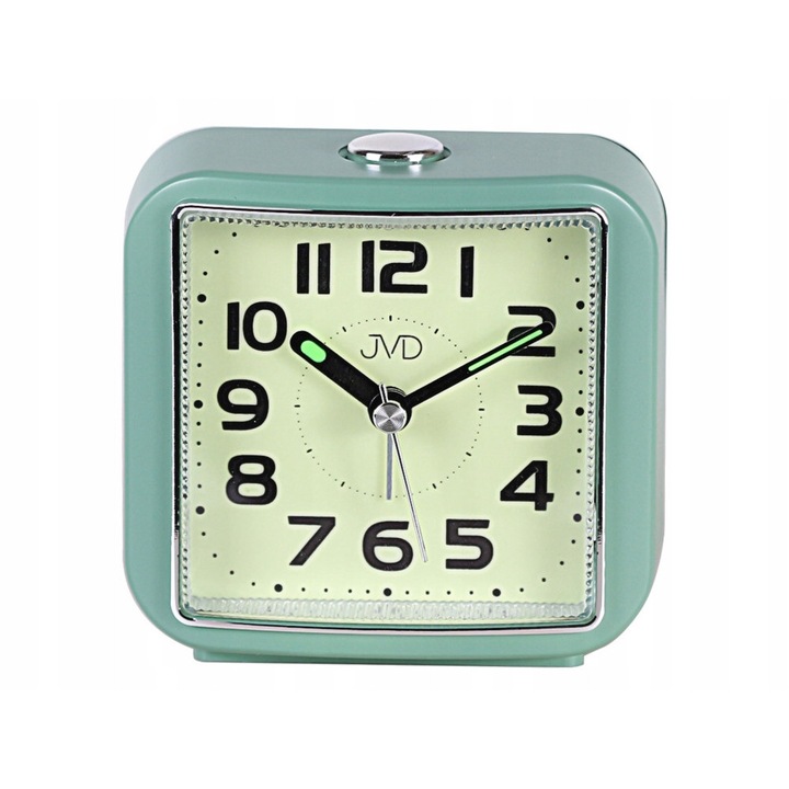 Ceas decorativ JVD, model MIETOWY, 8 cm, iluminat, cu functie de alarma