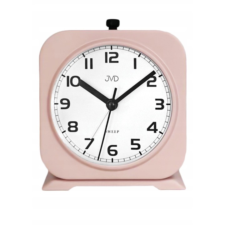 Ceas decorativ JVD SRP2220.1, roz, 100x101x60mm, mecanism cvarc, alarm electronic