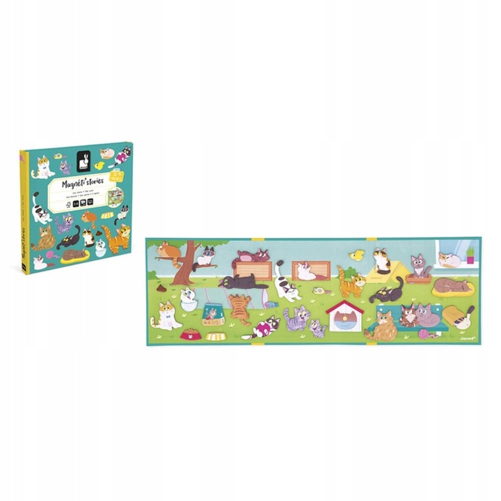 Janod puzzle, Mágneses macska kirakó, 30x45cm
