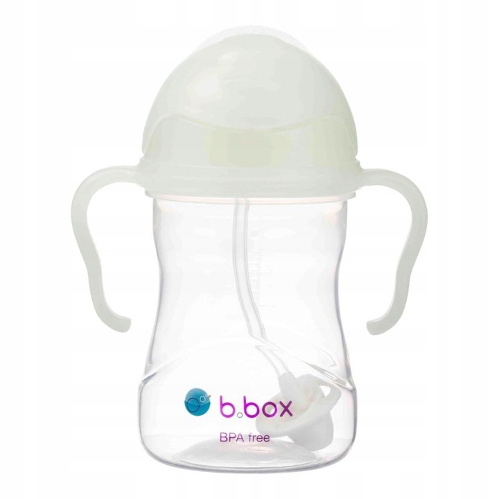 Biberon B.box 240ml, cu pai, negru, 14x11x7cm, set 1 bucata