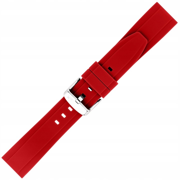 Pasek de ceas set Morellato Moon, 22 mm, rosu, silicon, waterproof