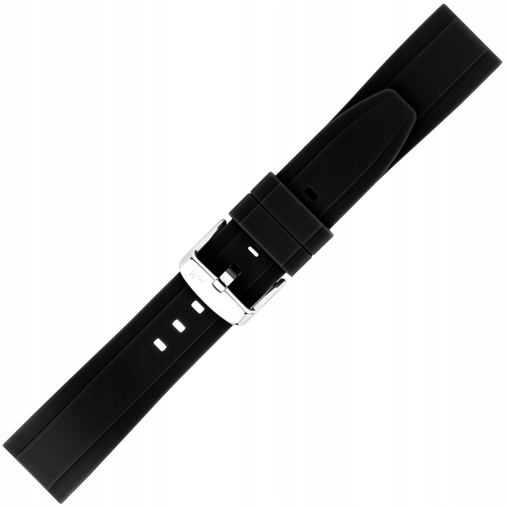 Curea de ceas Morellato, silicon, neagra, 22mm, set cu instructiuni si garantie