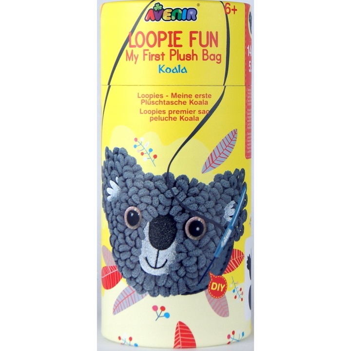 Set de artizanat, Avenir, torba plusata Koala, 105x240x105mm, pentru copii 6+