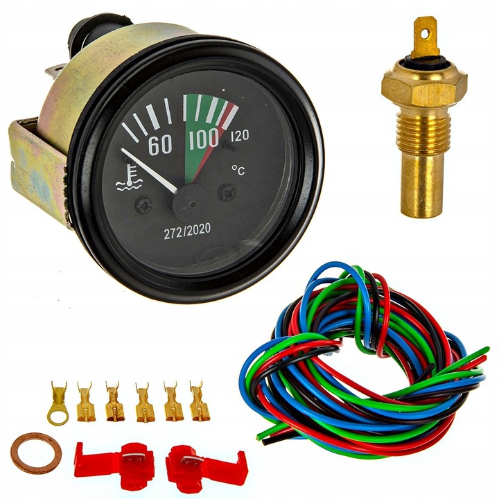 Centrala de temperatura 12V, Mizar, set cu senzor, indicator 60mm, M14x1,5, 8m cablu electric