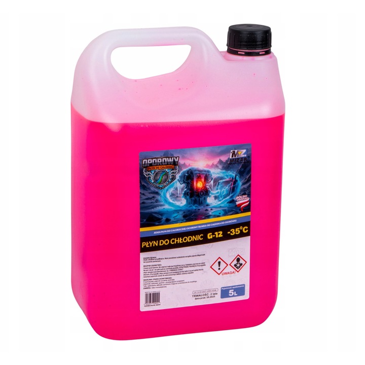 Lichid de racire G12 Mizar 5L -35C, gata de utilizare, protectie anticoroziune, pentru toate tipurile de radiatoare